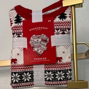 Wondershop Red and Cream Toddler Pajama Set